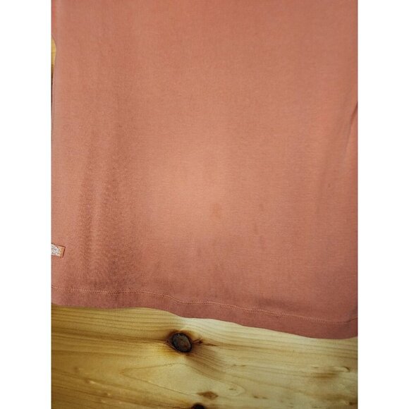 Women's Lauren Ralph Lauren Orange Solid Peasant M Lace Tunic Lagenlook Breath - Picture 3 of 14